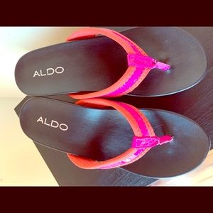 Aldo high flip flops